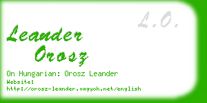 leander orosz business card